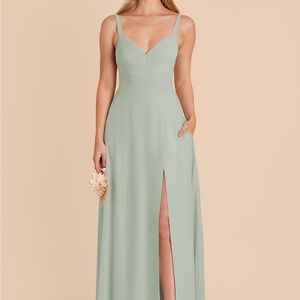 Birdy Grey Sage Green Chiffon Deborah Dress